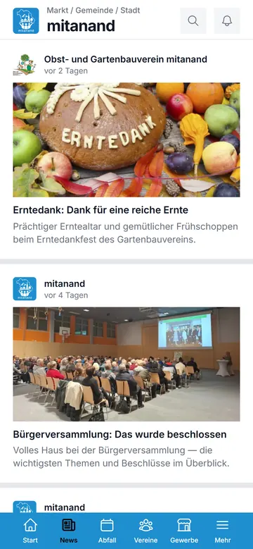 News in der mitanand App